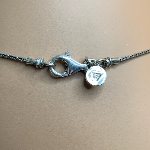 Silpada Vintage Sterling Peace Sign Necklace on Foxtail Chain/Necklace - Israel - Picture 6 of 13